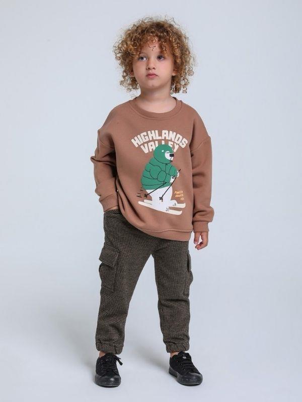 Erkek Bebek Pamuklu Beli Paçası Lastikli Yumuşak Pantolon