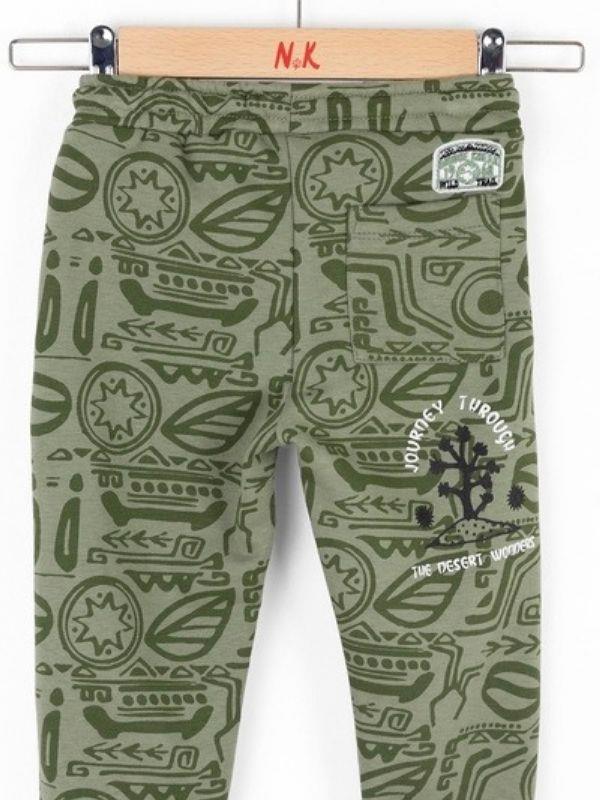 Erkek Bebek Pamuklu Desenli Eşofman Altı