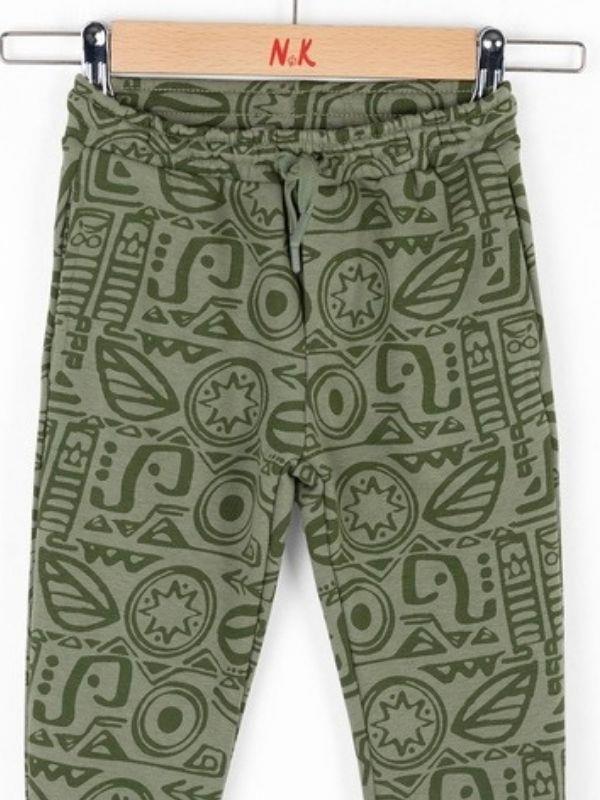 Erkek Bebek Pamuklu Desenli Eşofman Altı