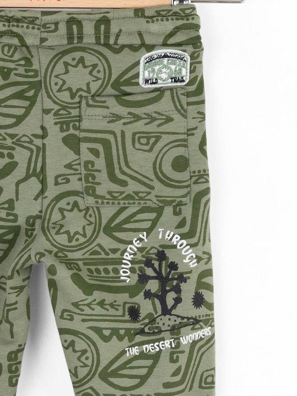 Erkek Bebek Pamuklu Desenli Eşofman Altı