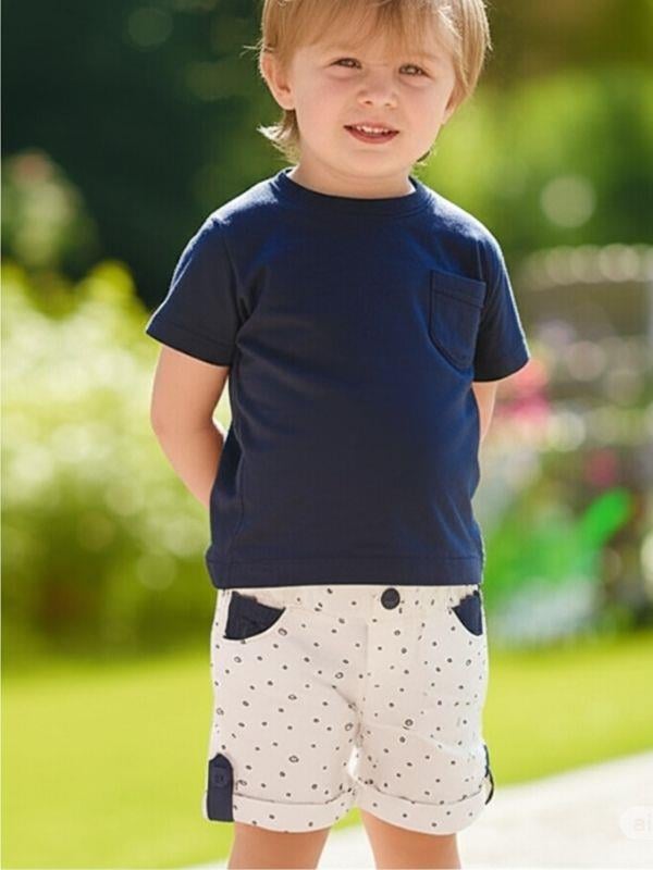 Erkek Bebek Pamuklu Desenli Şort