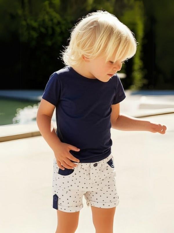 Erkek Bebek Pamuklu Desenli Şort