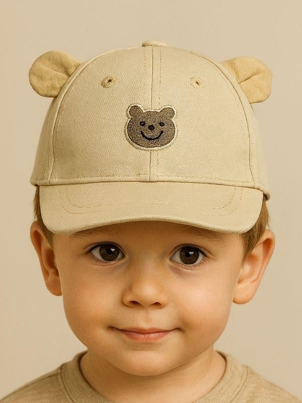 Erkek Bebek Pamuklu Kulak Detaylı 1-3 Yaş Arası Cap Şapka