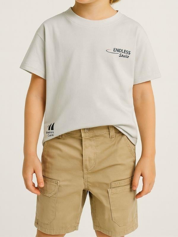 Erkek Bebek Pamuklu Kumaş Cepli Şort