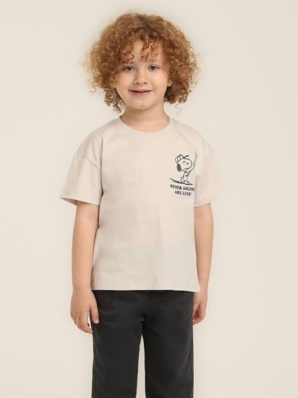 Erkek Bebek Pamuklu Snoopy Baskılı Tshirt