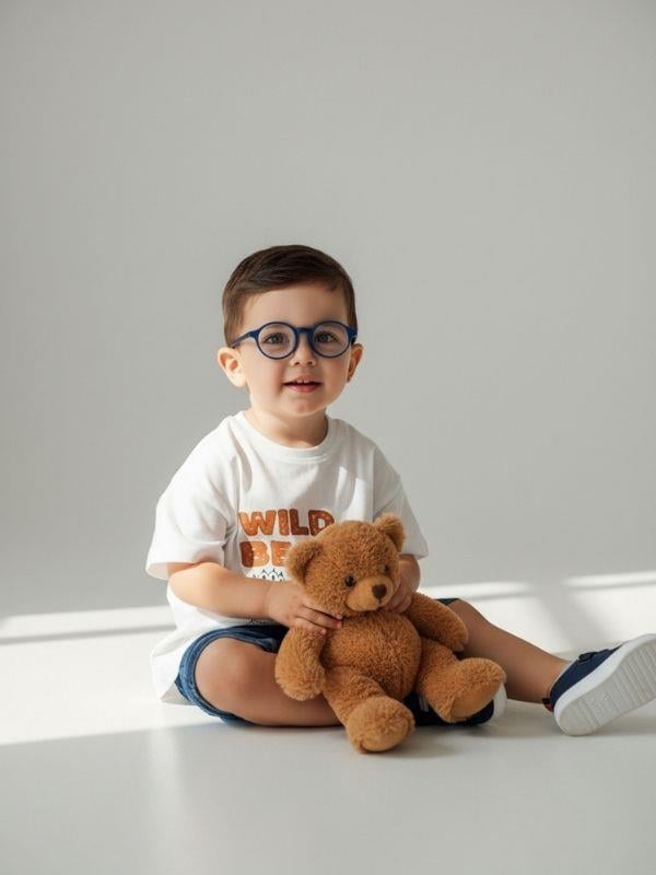 Erkek Bebek Pamuklu Wild Bear Baskılı Kısa Kollu T-shirt