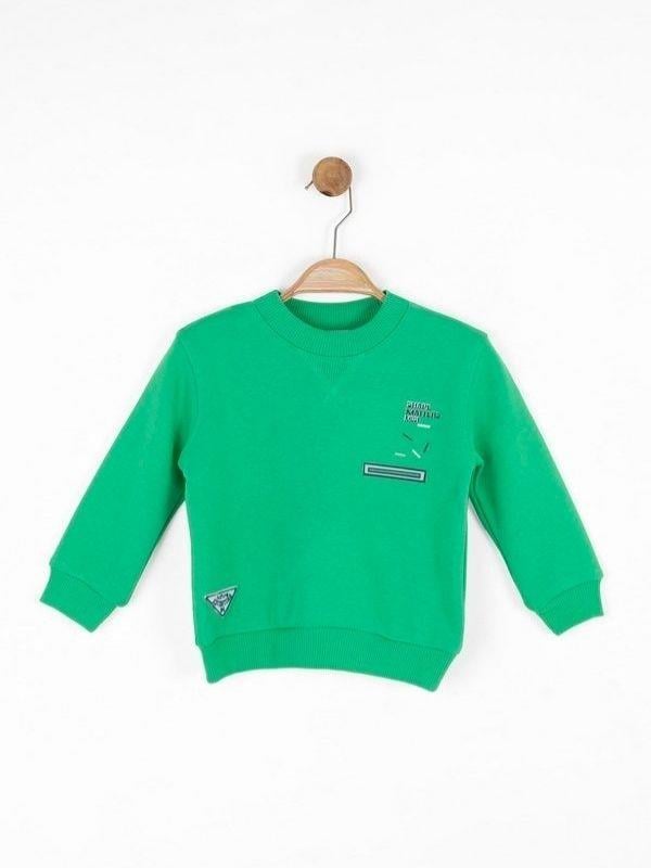 Erkek Bebek Shape Yazılı Sweatshirt