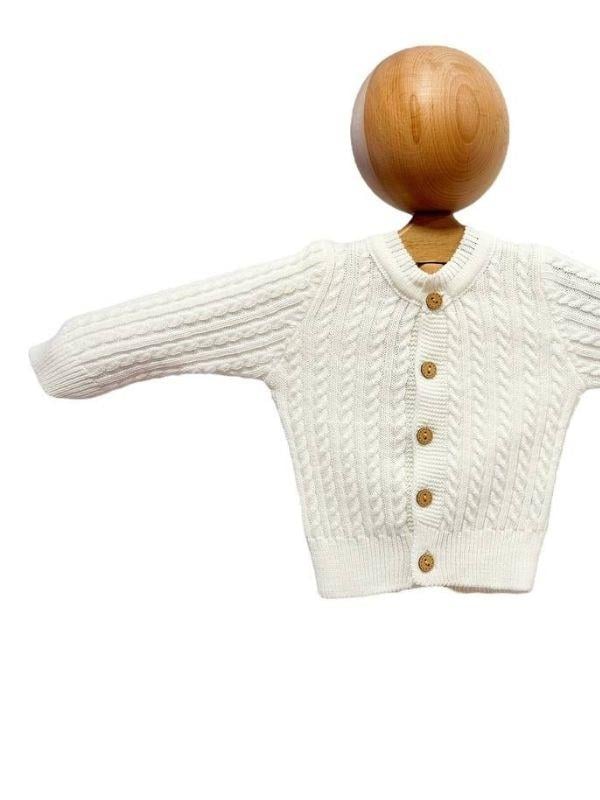 Erkek Bebek Triko Düğmeli Hırka