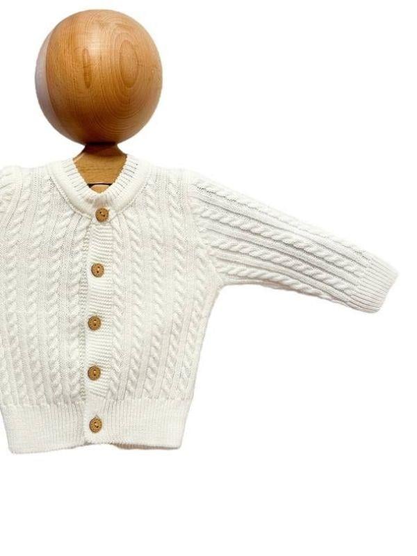 Erkek Bebek Triko Düğmeli Hırka