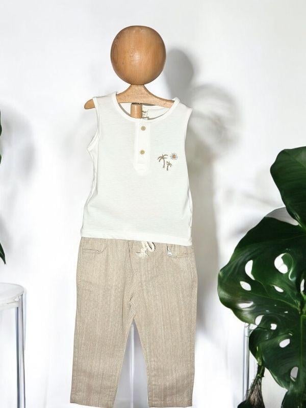 Erkek Bebek Üçlü Ceketli Pantolonlu Takım