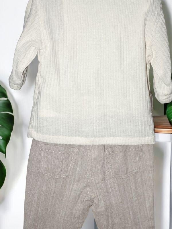 Erkek Bebek Üçlü Ceketli Pantolonlu Takım