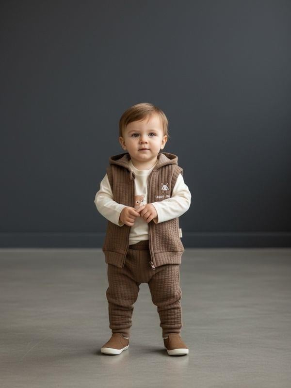 Erkek Bebek Yelekli Eşofman Takım