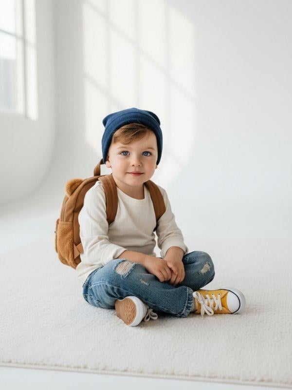 Erkek Bebek Yırtık Detaylı Kot Pantolon