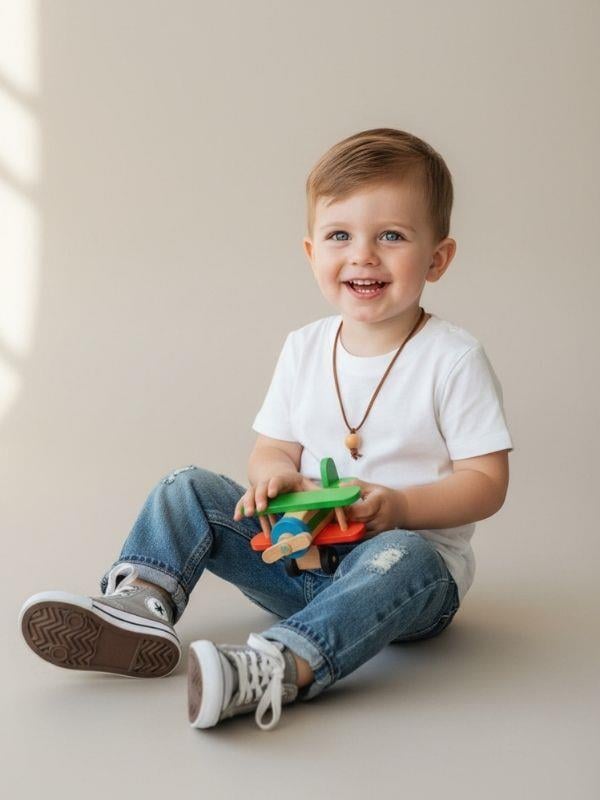 Erkek Bebek Yırtık Detaylı Kot Pantolon