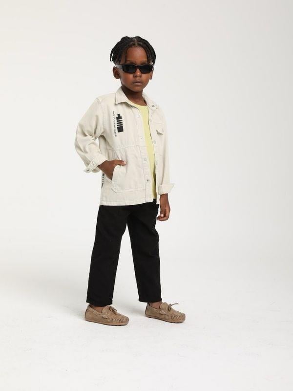 Erkek Bebek Yumuşak Dokulu Tek Cepli Ceket