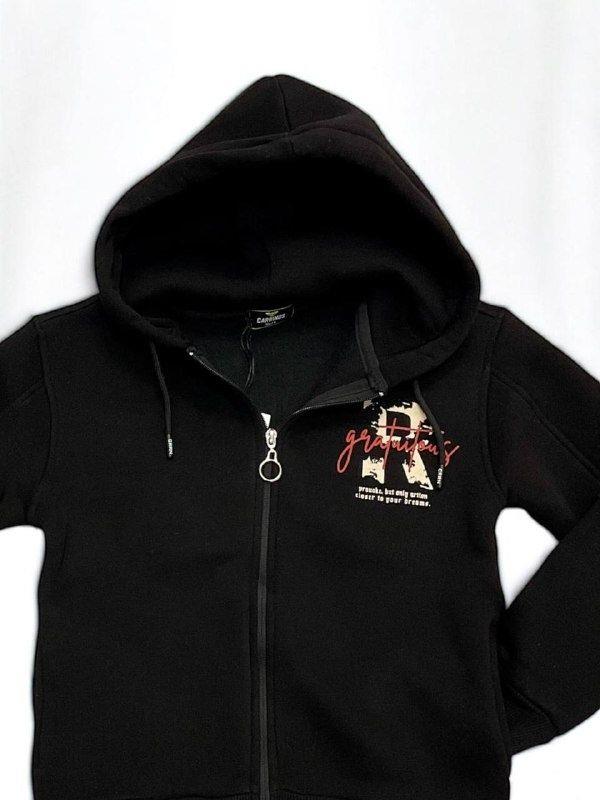 Erkek Çocuk 3 İplik Şardonlu Kapüşonlu Hırka