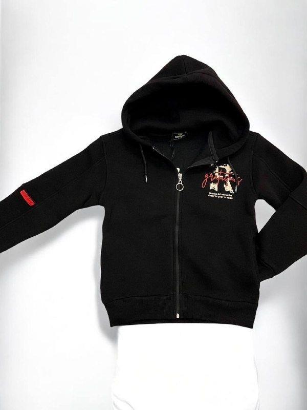 Erkek Çocuk 3 İplik Şardonlu Kapüşonlu Hırka