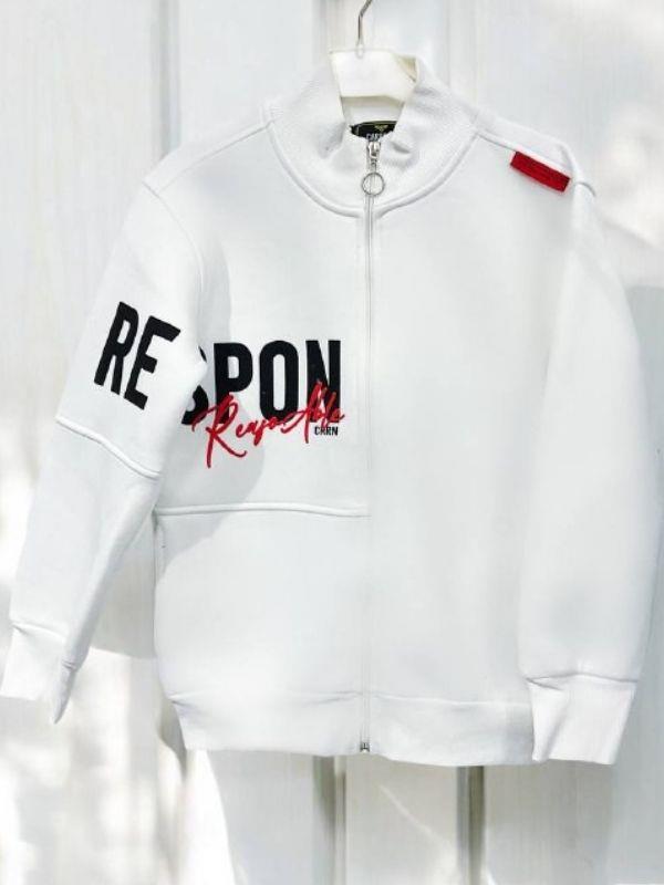 Erkek Çocuk 3 İplik Şardonlu Kapüşonlu Hırka