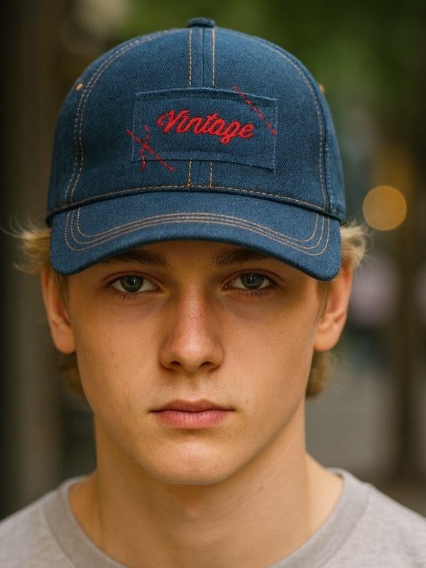 Erkek Çocuk 9-15 Yaş Arası Denim Şapka