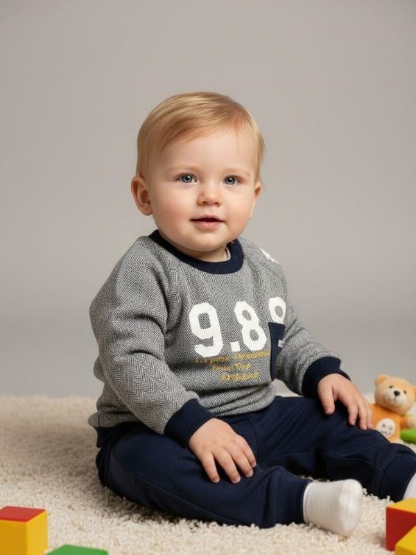 Erkek Çocuk 998 Yazılı Pamuklu Eşofman Takım