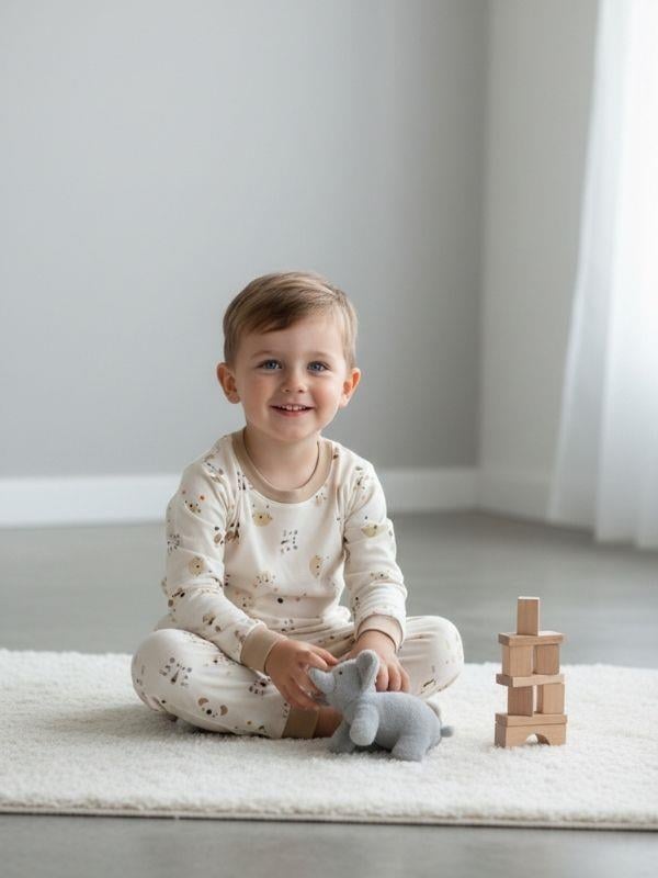 Erkek Çocuk Animal Baskılı Pamuklu Pijama Takım