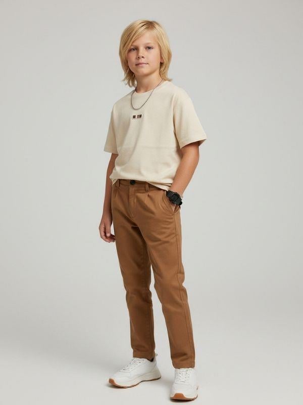 Erkek Çocuk Basic Minimal Detaylı Triko T-shirt