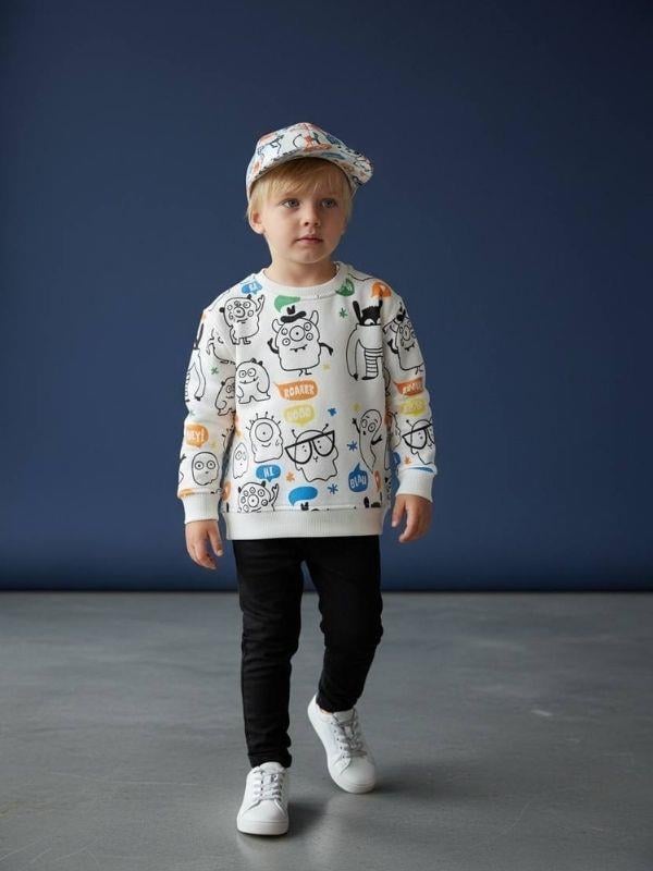 Erkek Çocuk Baskılı İnce Şardonlu Tasarım Eşofman Takımı