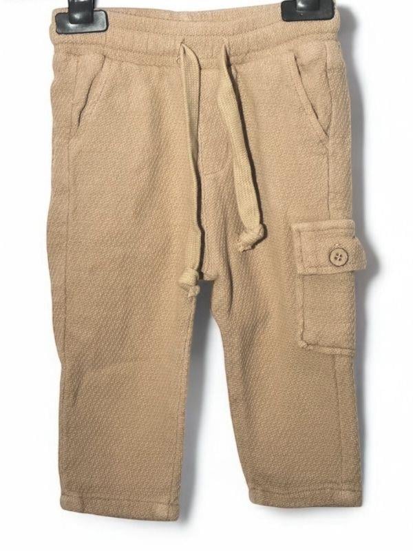 Erkek Çocuk Beli Lastikli Dokulu Kargo Pantolon