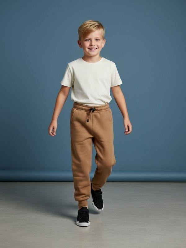 Erkek Çocuk Beli Paçası Lastikli Şardonlu Eşofman Altı