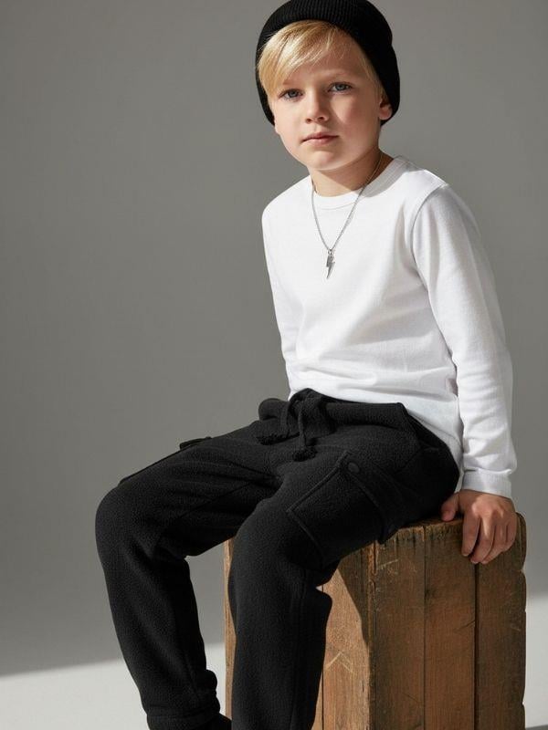 Erkek Çocuk Bürümcük Beli Lastikli Kargo Pantolon