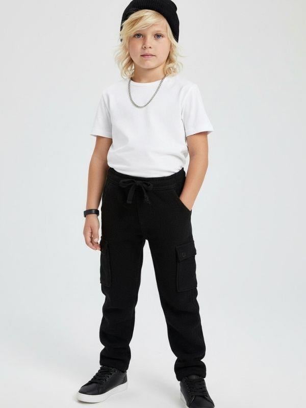 Erkek Çocuk Bürümcük Beli Lastikli Kargo Pantolon