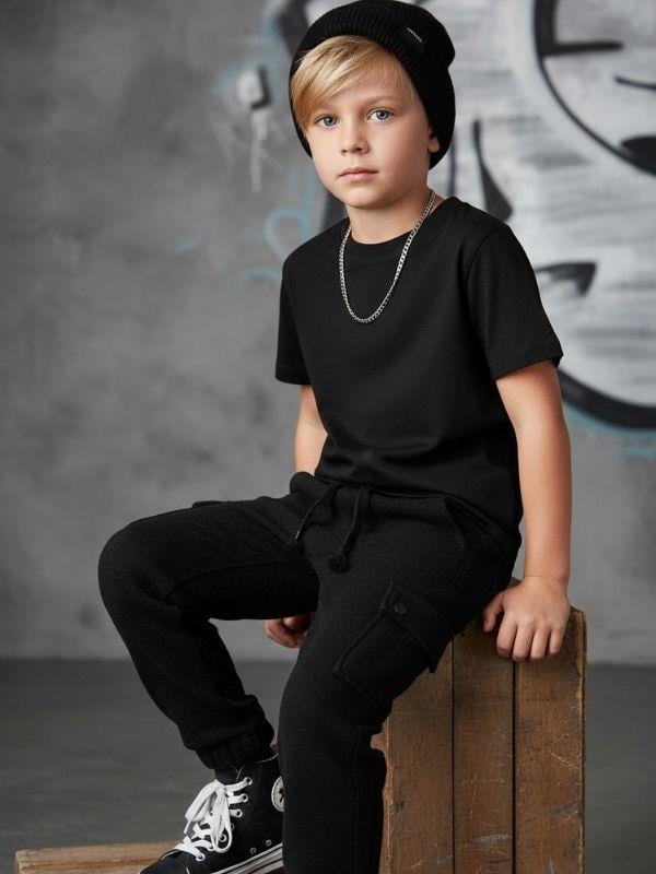 Erkek Çocuk Bürümcük Beli Lastikli Kargo Pantolon