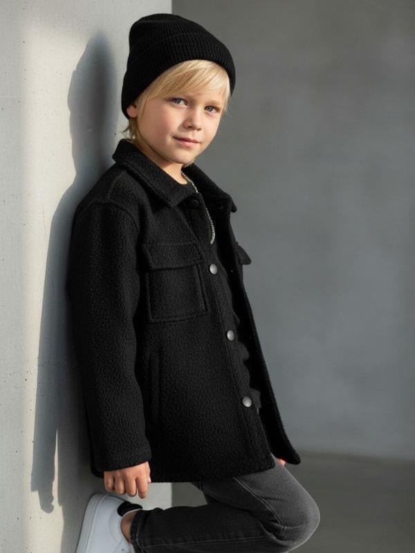 Erkek Çocuk Bürümcük Cep Detaylı Tasarım Ceket