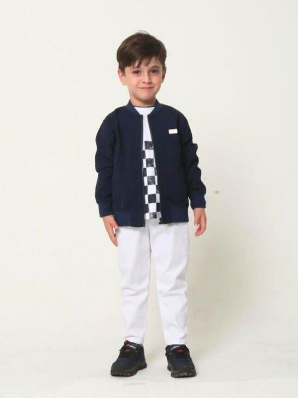 Erkek Çocuk Ceket T-shirt Pantolonlu Takım