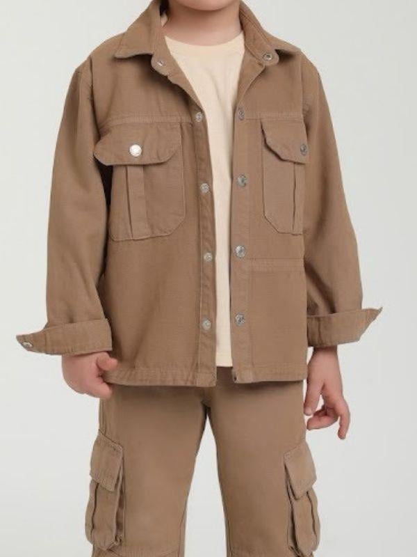 Erkek Çocuk Cepli Gömlek Ceket