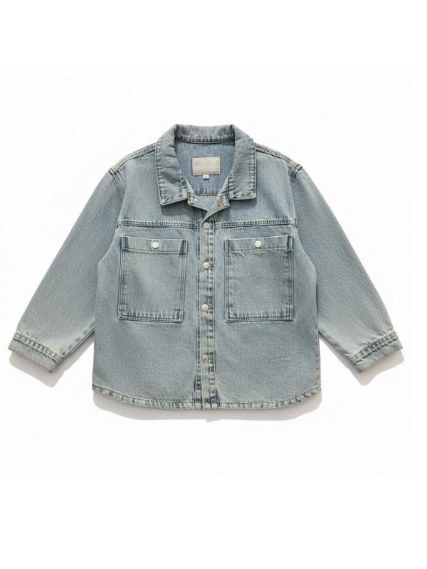 Erkek Çocuk Cepli Kot Ceket