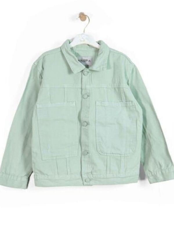 Erkek Çocuk Cepli Su Yeşil Ceket