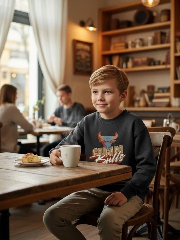 Erkek Çocuk Chicago Bulls Yazılı Tasarım Sweatshirt