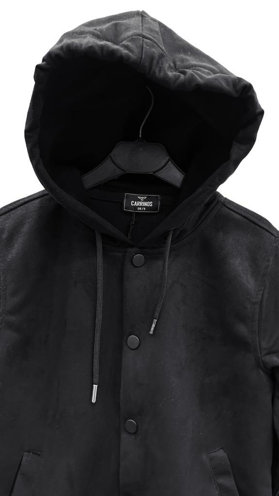 Erkek Çocuk Çıt Çıt Düğmeli Nubuk Kapüşonlu Hırka