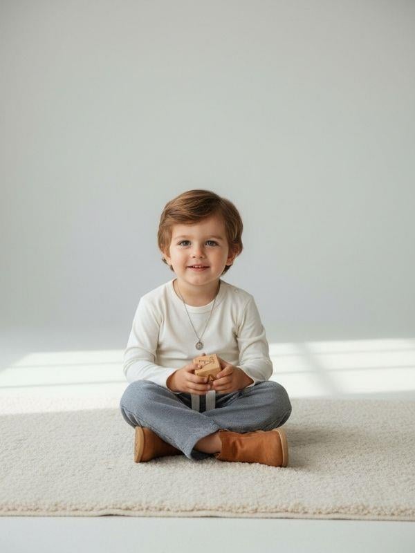 Erkek Çocuk Çizgili İnce Keten Pantolon