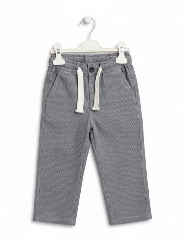 Erkek Çocuk Çizgili İnce Keten Pantolon
