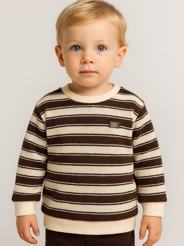 Erkek Çocuk Çizgili Kalın Triko