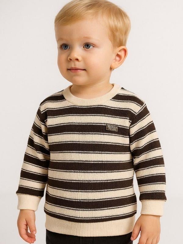 Erkek Çocuk Çizgili Kalın Triko