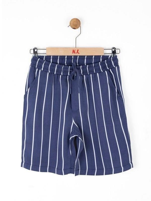 Erkek Çocuk Çizgili Pamuklu Şort