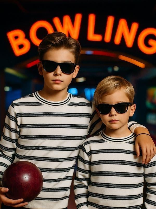 Erkek Çocuk Çizgili Uzun Kollu Triko T-shirt