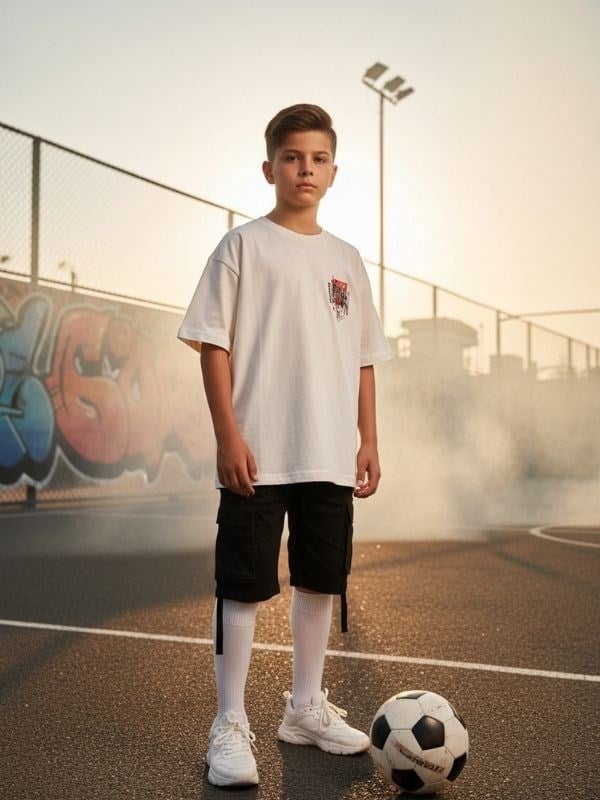 Erkek Çocuk Cristiano Ronaldo Baskılı T-shirt