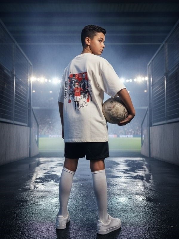 Erkek Çocuk Cristiano Ronaldo Baskılı T-shirt