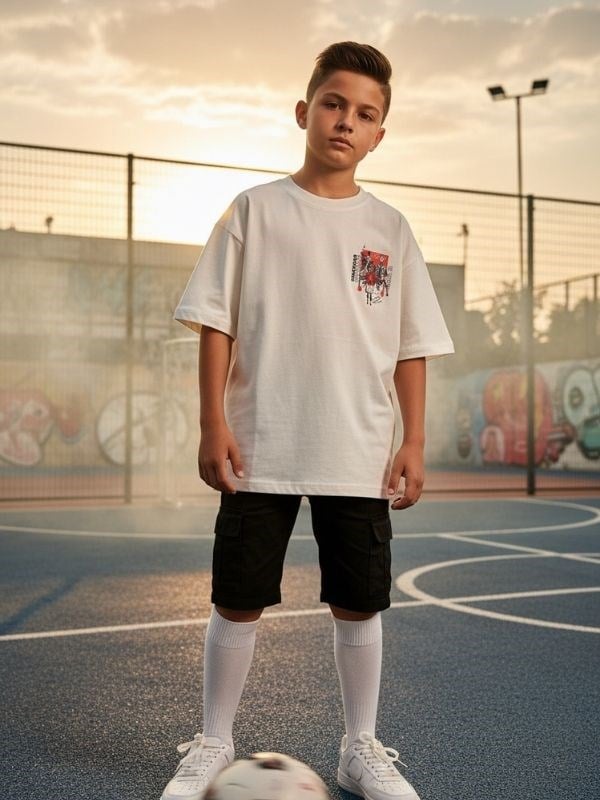 Erkek Çocuk Cristiano Ronaldo Baskılı T-shirt