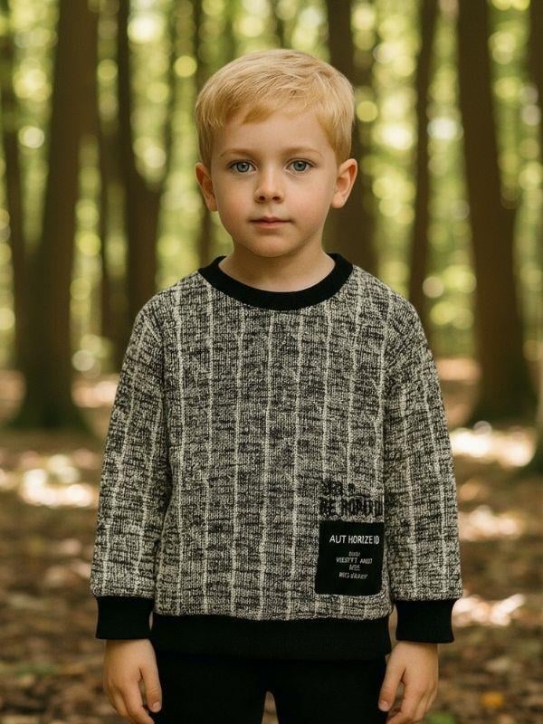 Erkek Çocuk Desenli Bürümcük Kazak