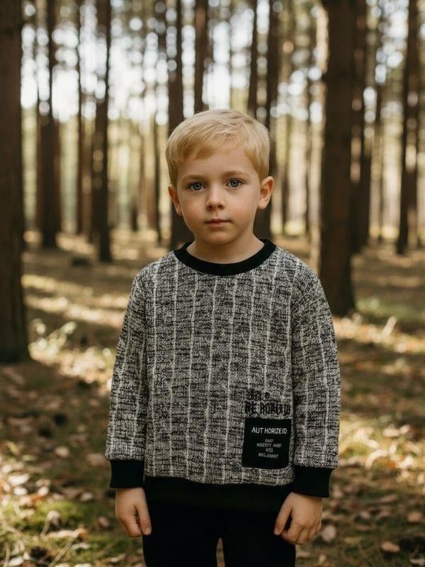 Erkek Çocuk Desenli Bürümcük Kazak